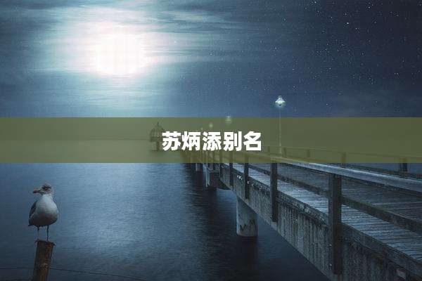苏炳添别名