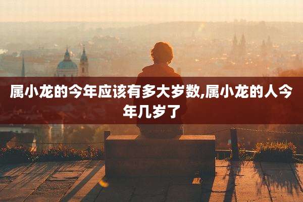 属小龙的今年应该有多大岁数,属小龙的人今年几岁了