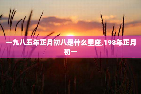 一九八五年正月初八是什么星座,198年正月初一