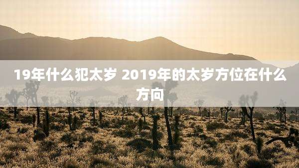 19年什么犯太岁 2019年的太岁方位在什么方向