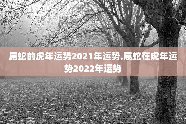 属蛇的虎年运势2021年运势,属蛇在虎年运势2022年运势