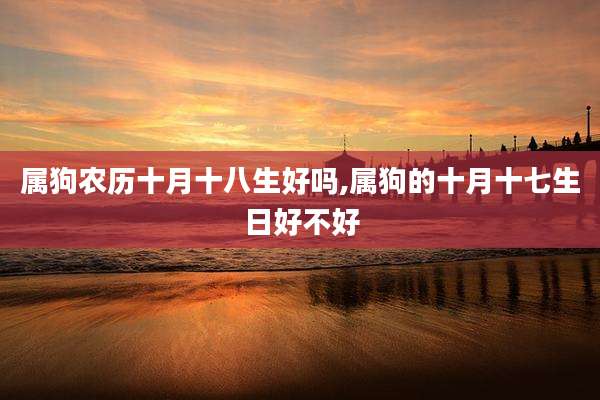 属狗农历十月十八生好吗,属狗的十月十七生日好不好