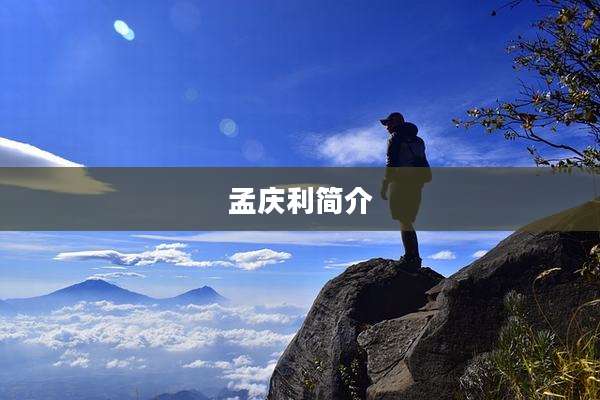 孟庆利简介