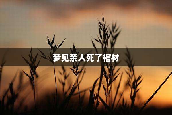 梦见亲人死了棺材