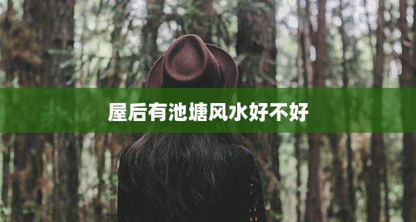 屋后有池塘风水好不好