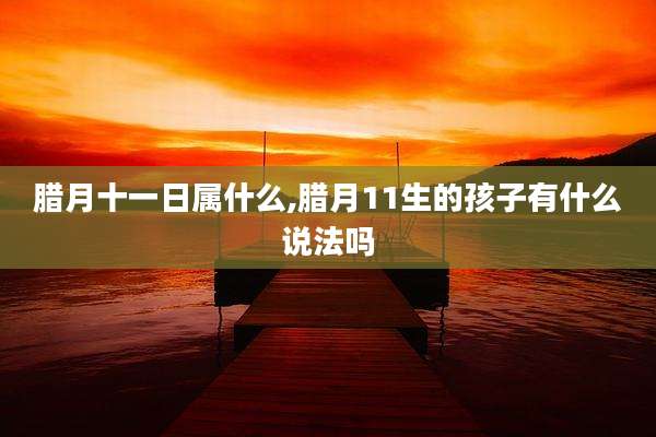 腊月十一日属什么,腊月11生的孩子有什么说法吗