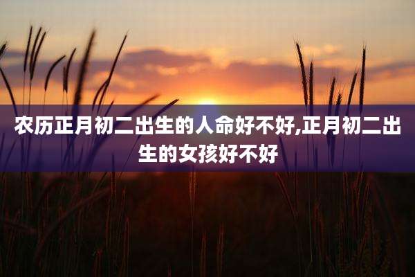 农历正月初二出生的人命好不好,正月初二出生的女孩好不好