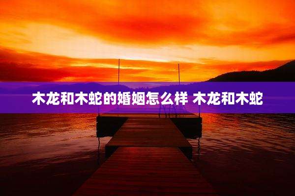 木龙和木蛇的婚姻怎么样 木龙和木蛇