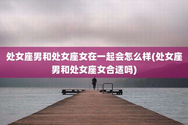 处女座男和处女座女在一起会怎么样(处女座男和处女座女合适吗)