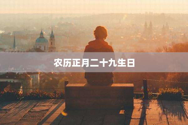 农历正月二十九生日