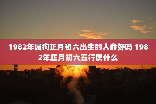 1982年属狗正月初六出生的人命好吗 1982年正月初六五行属什么
