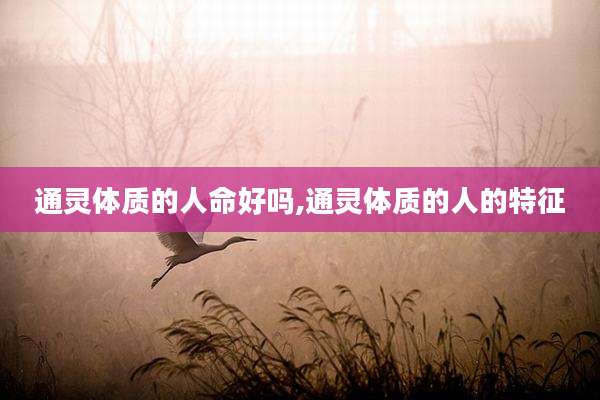 通灵体质的人命好吗,通灵体质的人的特征