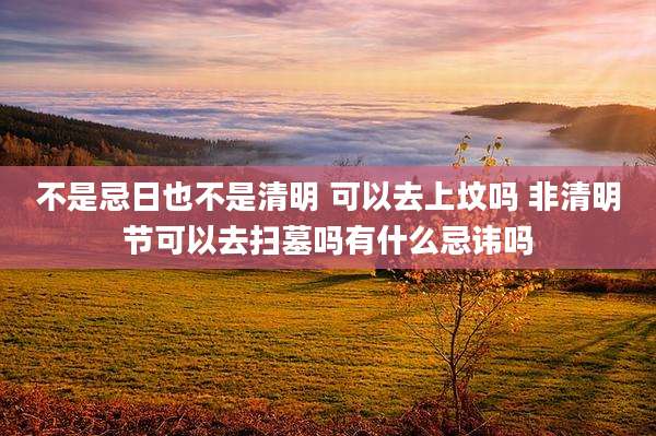 不是忌日也不是清明 可以去上坟吗 非清明节可以去扫墓吗有什么忌讳吗
