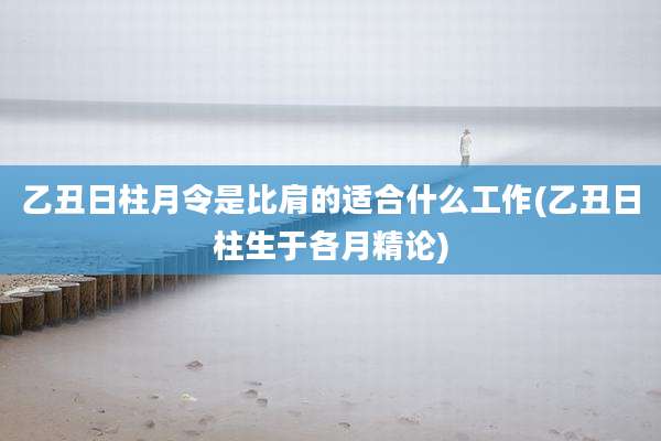 乙丑日柱月令是比肩的适合什么工作(乙丑日柱生于各月精论)