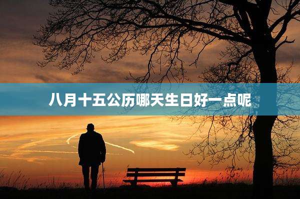 八月十五公历哪天生日好一点呢
