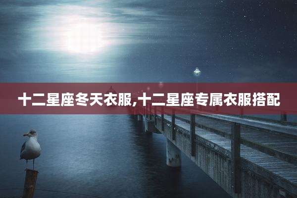 十二星座冬天衣服,十二星座专属衣服搭配