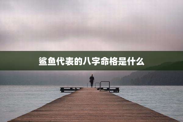 鲨鱼代表的八字命格是什么