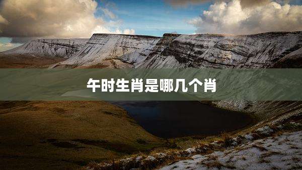 午时生肖是哪几个肖