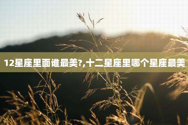 12星座里面谁最美?,十二星座里哪个星座最美