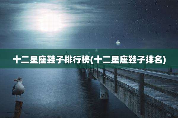 十二星座鞋子排行榜(十二星座鞋子排名)