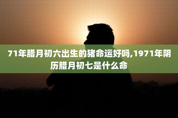 71年腊月初六出生的猪命运好吗,1971年阴历腊月初七是什么命
