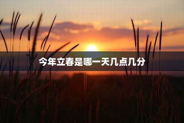 今年立春是哪一天几点几分