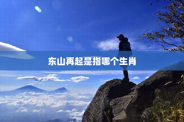东山再起是指哪个生肖