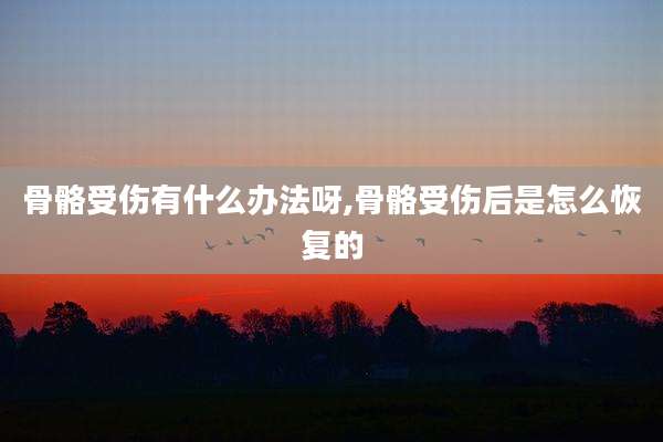 骨骼受伤有什么办法呀,骨骼受伤后是怎么恢复的