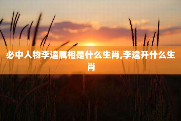 必中人物李逵属相是什么生肖,李逵开什么生肖