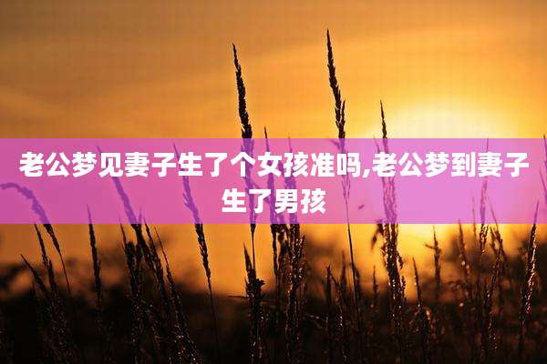 老公梦见妻子生了个女孩准吗,老公梦到妻子生了男孩