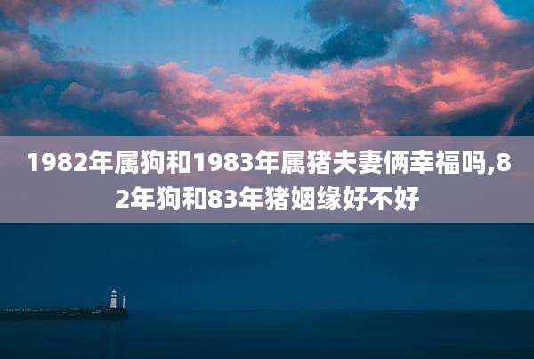 1982年属狗和1983年属猪夫妻俩幸福吗,82年狗和83年猪姻缘好不好