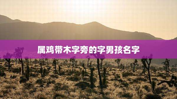 属鸡带木字旁的字男孩名字