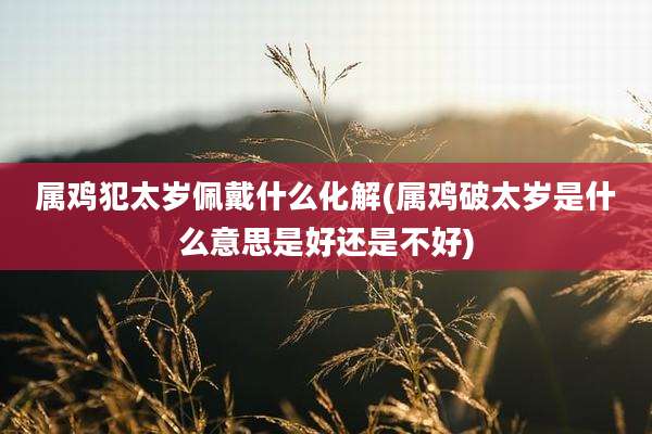 属鸡犯太岁佩戴什么化解(属鸡破太岁是什么意思是好还是不好)