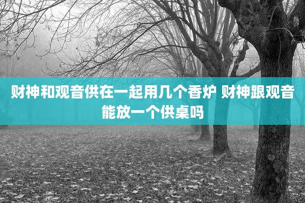 财神和观音供在一起用几个香炉 财神跟观音能放一个供桌吗