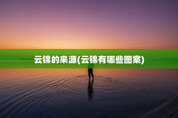 云锦的来源(云锦有哪些图案)