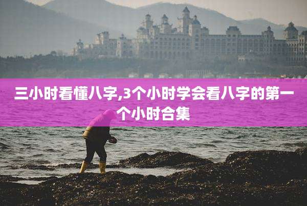 三小时看懂八字,3个小时学会看八字的第一个小时合集