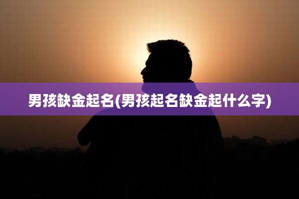 男孩缺金起名(男孩起名缺金起什么字)