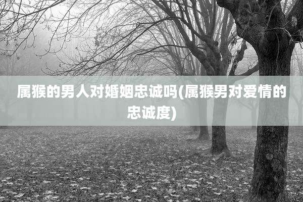 属猴的男人对婚姻忠诚吗(属猴男对爱情的忠诚度)
