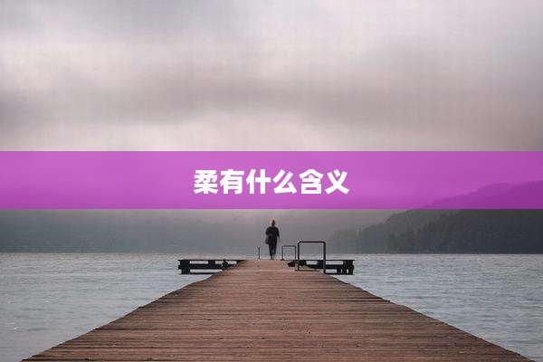 柔有什么含义