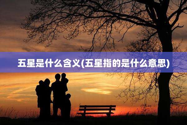 五星是什么含义(五星指的是什么意思)