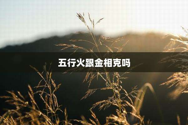 五行火跟金相克吗