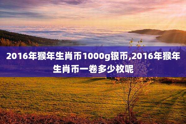 2016年猴年生肖币1000g银币,2016年猴年生肖币一卷多少枚呢