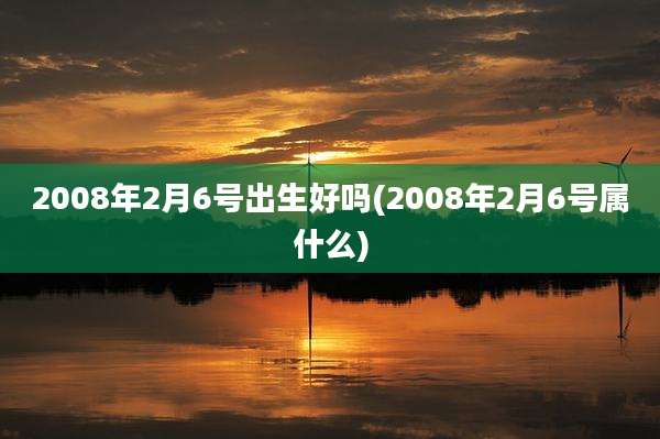 2008年2月6号出生好吗(2008年2月6号属什么)
