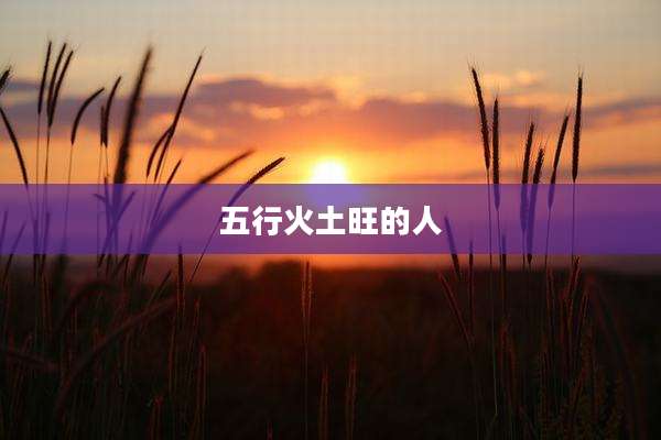 五行火土旺的人