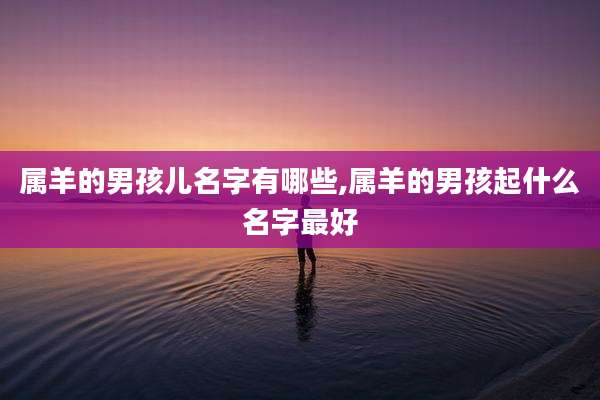 属羊的男孩儿名字有哪些,属羊的男孩起什么名字最好