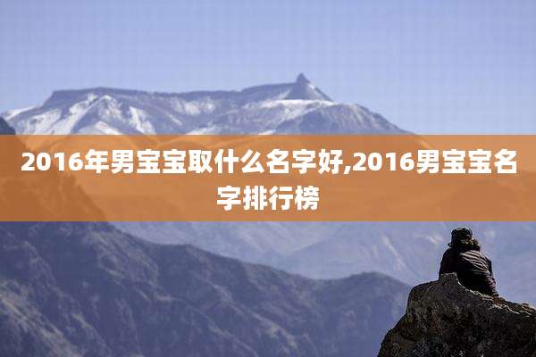 2016年男宝宝取什么名字好,2016男宝宝名字排行榜