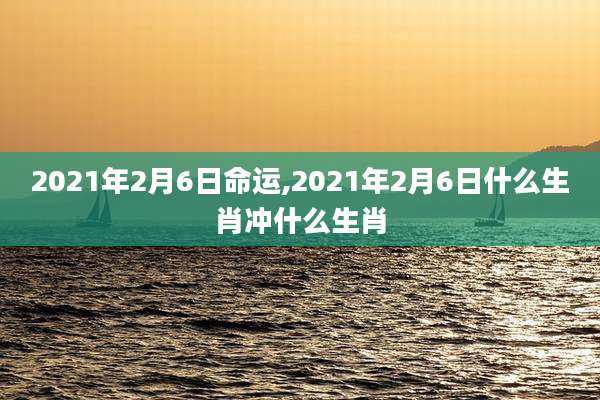 2021年2月6日命运,2021年2月6日什么生肖冲什么生肖
