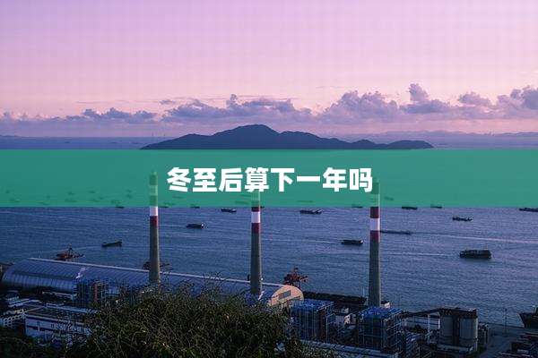 冬至后算下一年吗