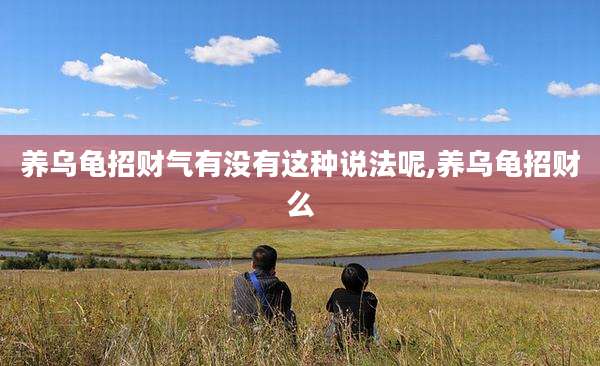 养乌龟招财气有没有这种说法呢,养乌龟招财么