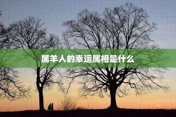 属羊人的幸运属相是什么